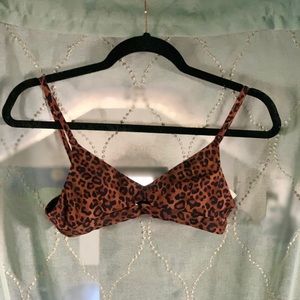 leopard print bikini top